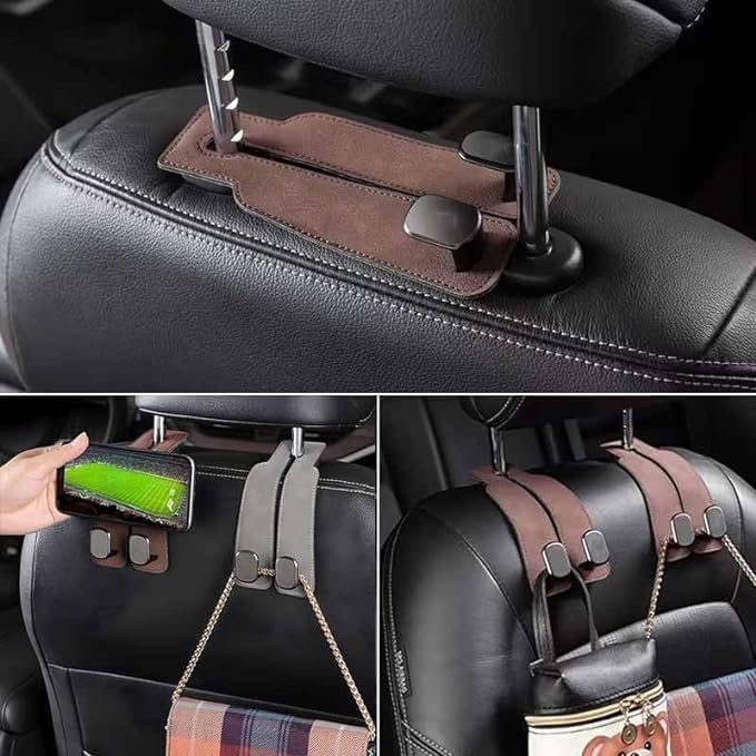 Leather Car Seat Headrest Hook           