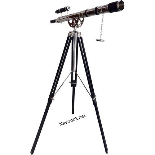 Chrome Finish Unique Nautical Brass Telescope