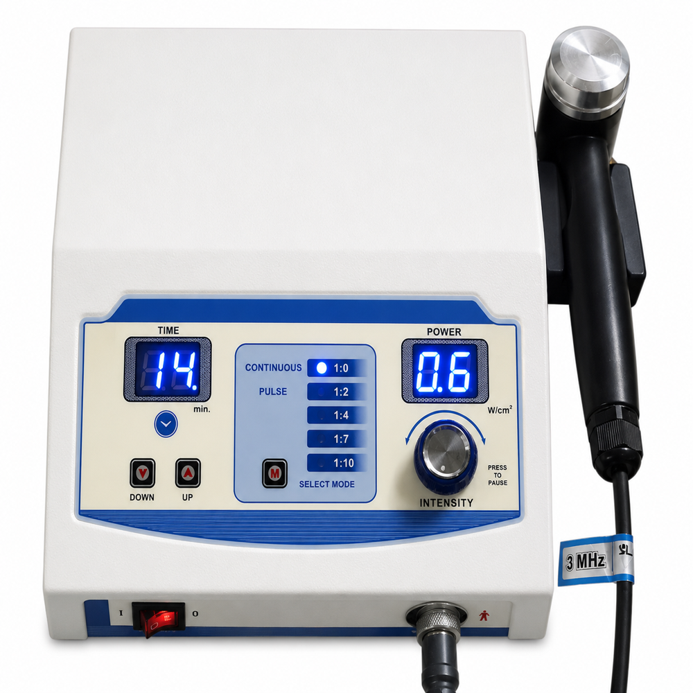 3 Mhz Ultrasound Therapy Machine | Digital Physiotherapy Pain Relief Equipment For Home & Clinic Use - Dimension (L*W*H): 28/28/16 Centimeter (Cm)