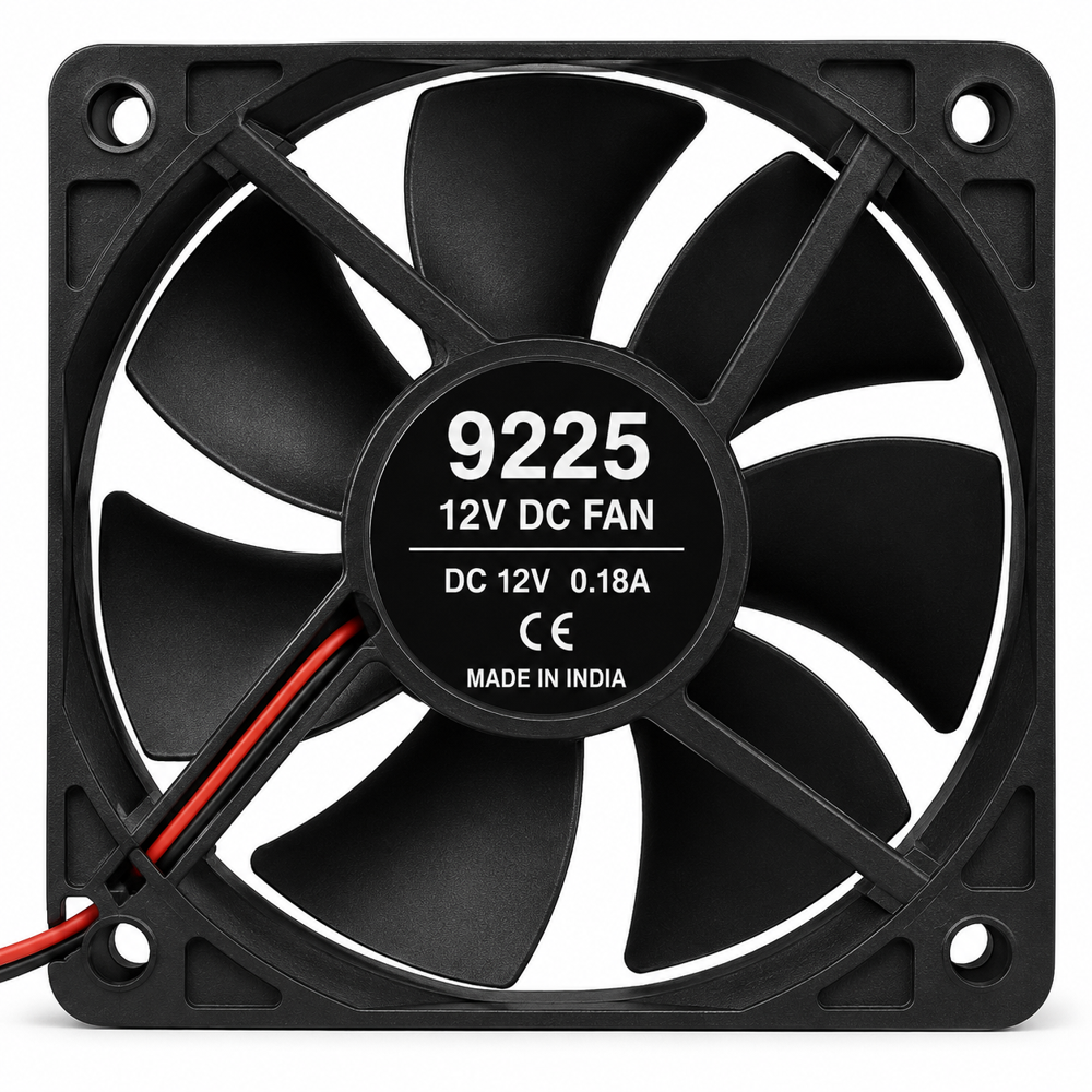 9225-12V DC Brushless Cooling Fan | 92x92x25mm Axial Fan for SMPS, PC & Electronics Cooling