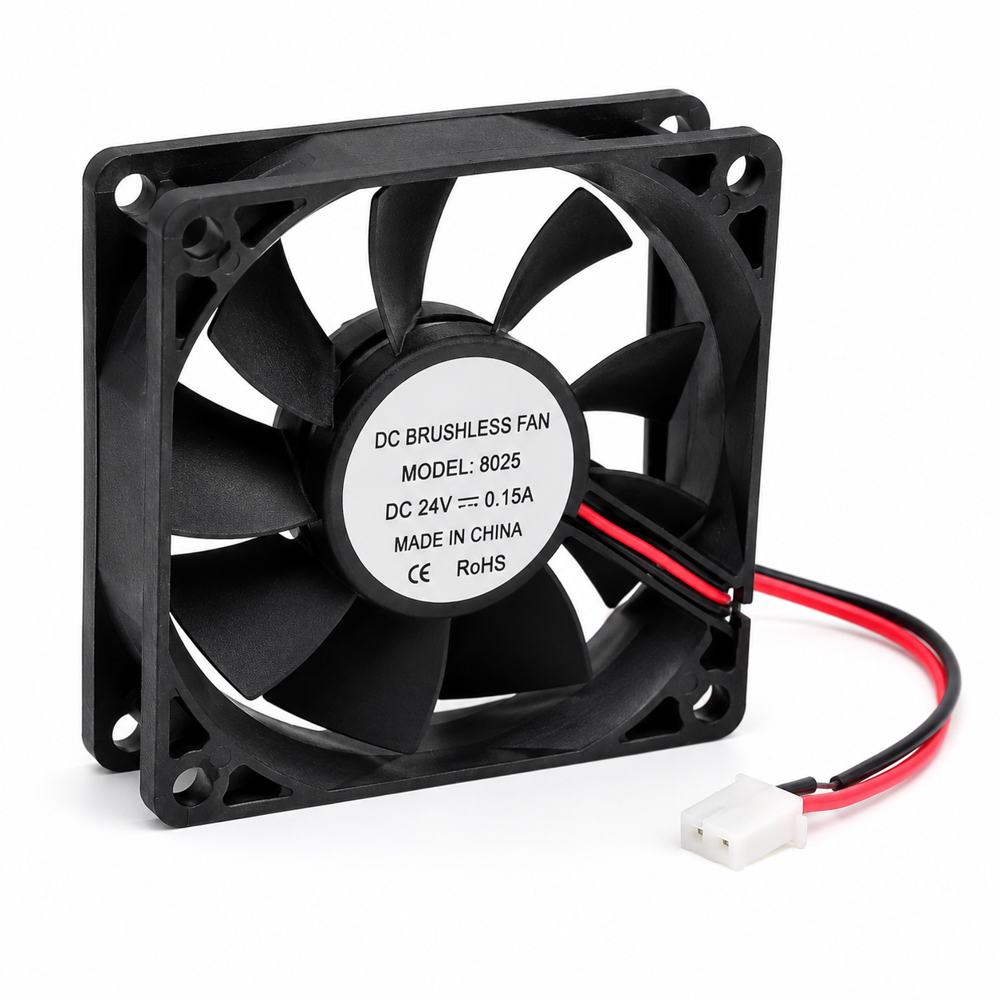 8025-24V Dc Brushless Cooling Fan | 80X80X25Mm Axial Fan For Smps, Industrial & Electronics Cooling - Blade Diameter: Approx. 45 Millimeter (Mm)