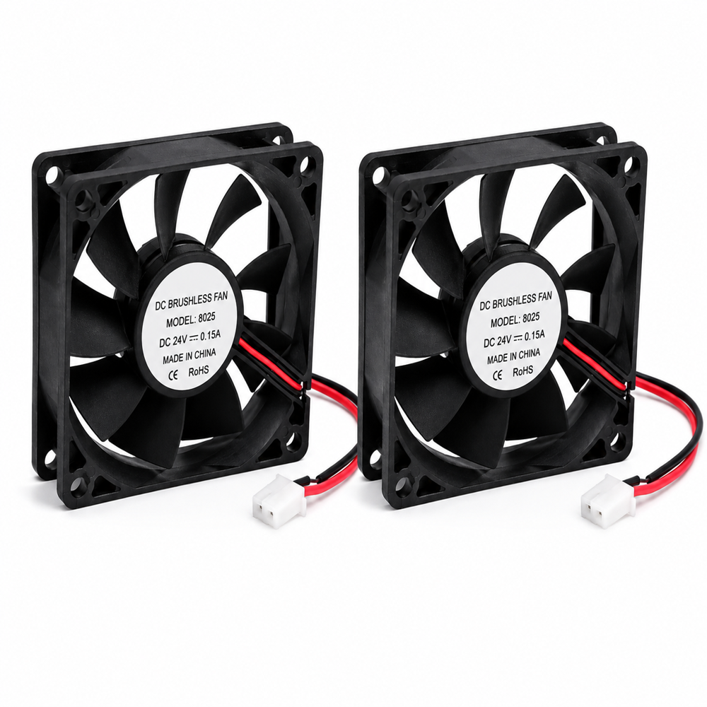 8025-24V DC Brushless Cooling Fan | 80x80x25mm Axial Fan for SMPS, Industrial & Electronics Cooling