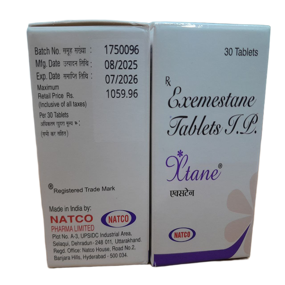 Xtane 25mg - Exemestane Tablets - Origin: India