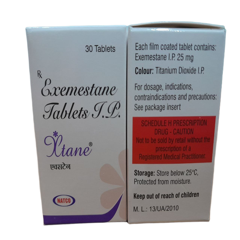 Xtane 25mg - Exemestane Tablets - Origin: India
