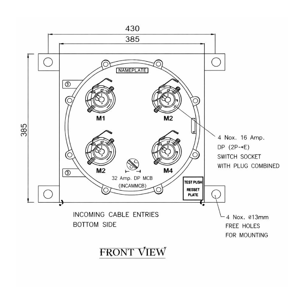 Flameproof Multiple Switch Socket