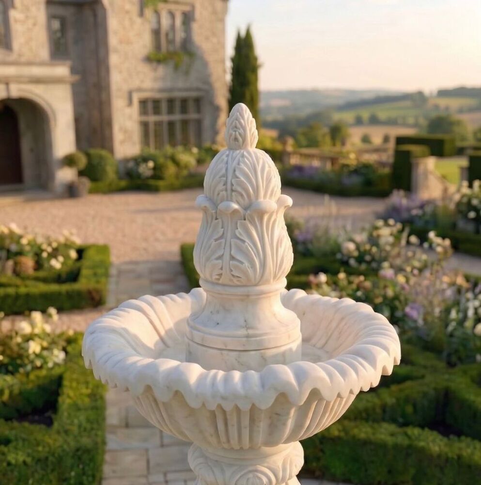 Marble stone fountain