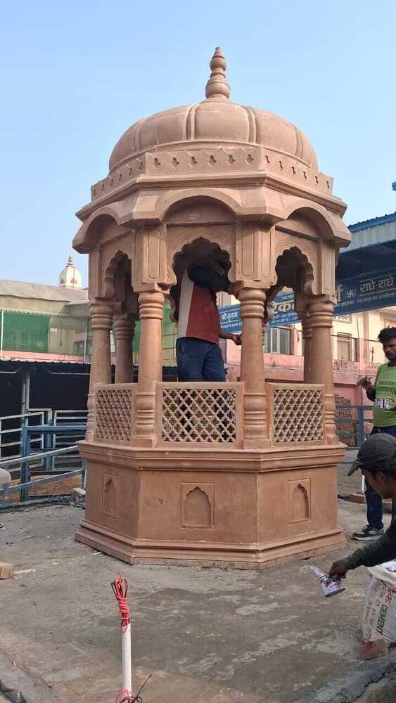 Red stone outdoor chhatri
