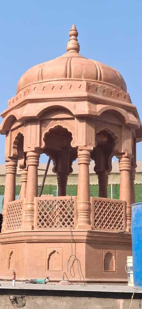 Red stone outdoor chhatri