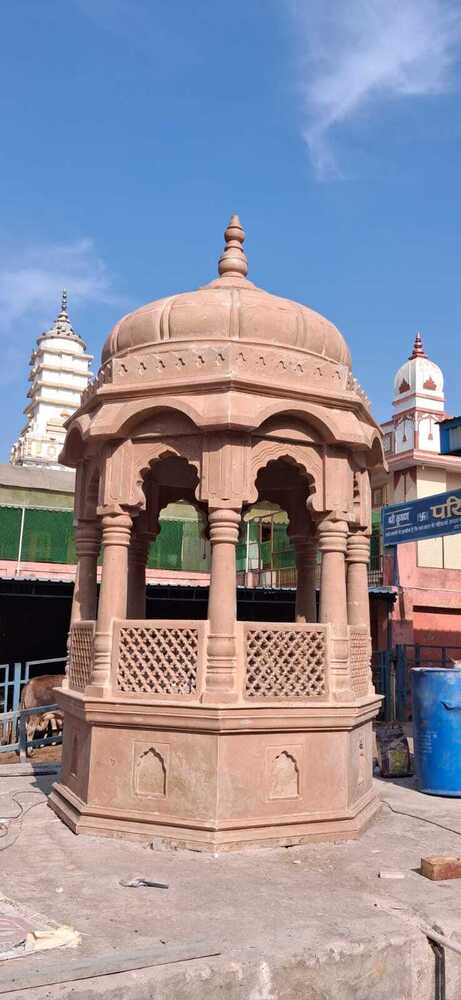 Red stone outdoor chhatri