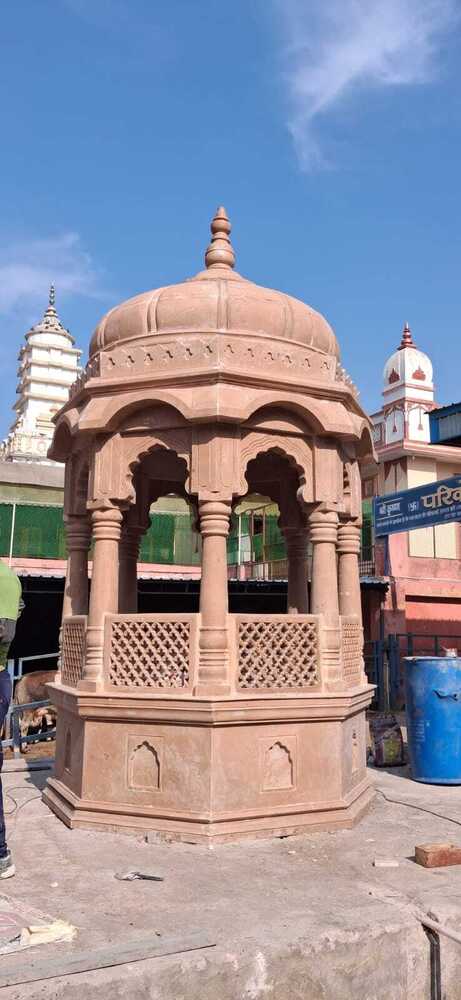 Red stone outdoor chhatri