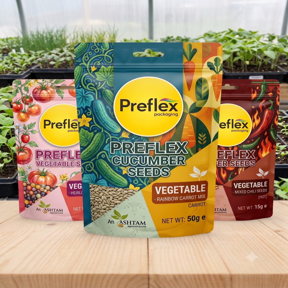 Seeds Packaging - Air Consumption: 6-8 Kg/cm2