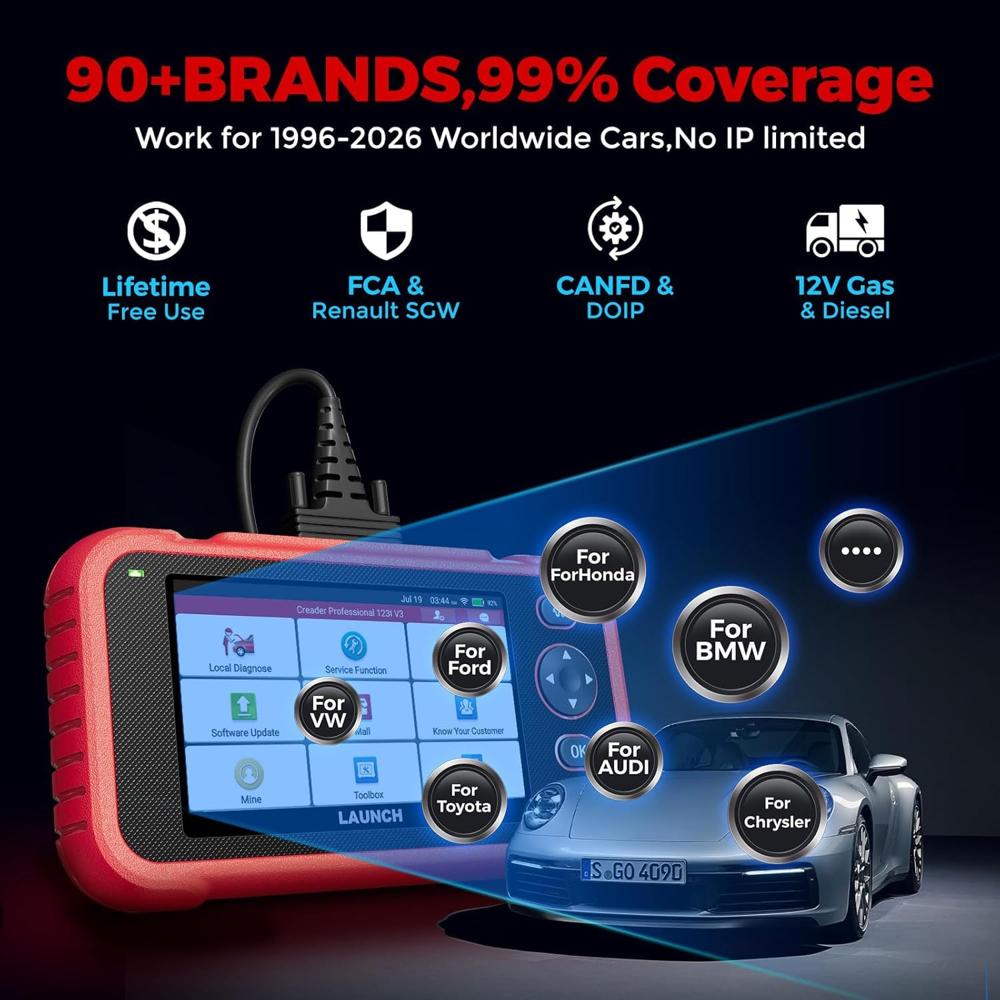 Launch Car Scanner - Color: Red & Black