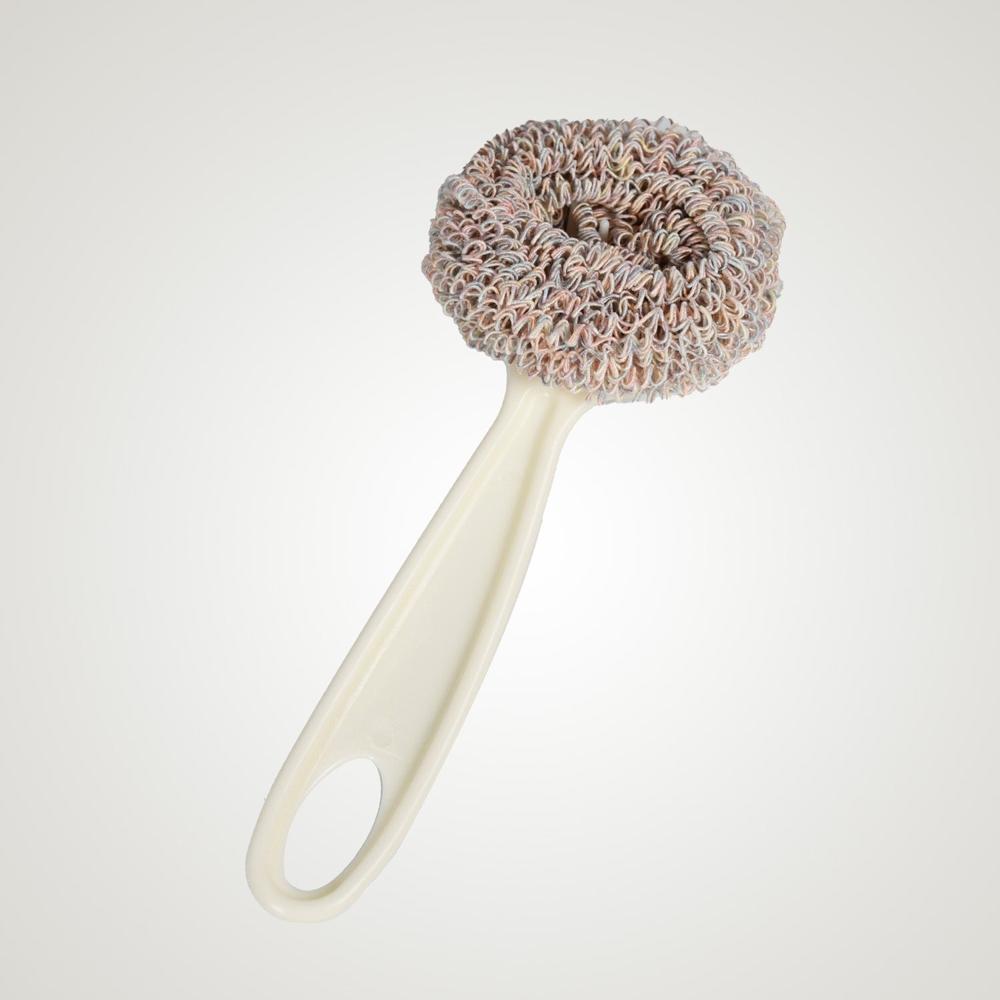 Handle Pot Dishwashing Brush Long-Handled Washing Brush with Extra Head for Kitchen
