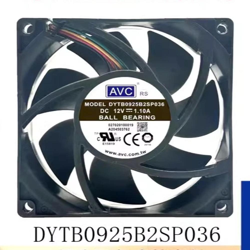 Avc Dytb0925B2Sp036 12V Dc 1.10A 9025Mm Ball Bearing Industrial Axial Cooling Fan - Blade Material: Plastic