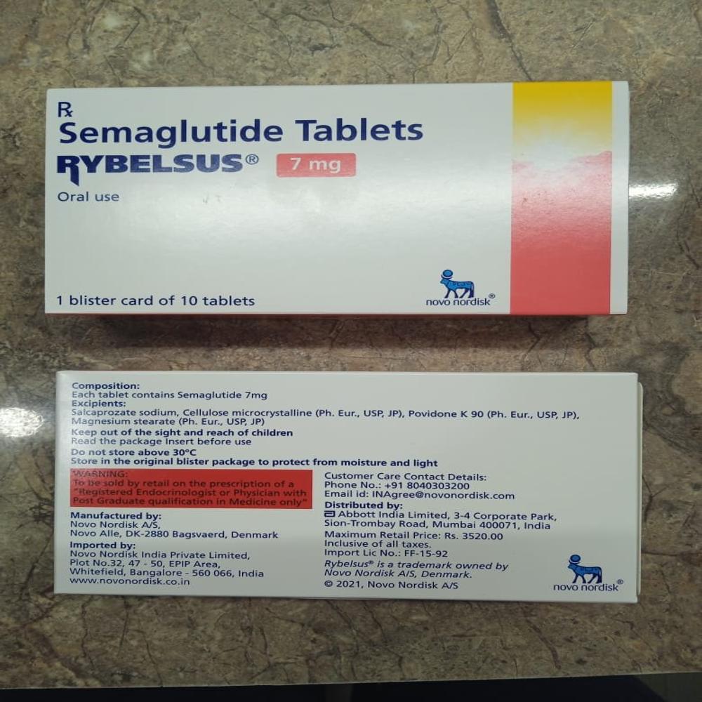 Rybelsus 7mg Tablets - Ingredients: Semaglutide (7 Mg)