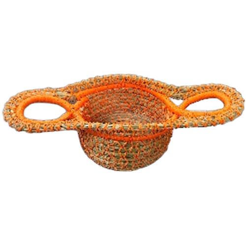 Orange Elephant Ear Thread Basket
