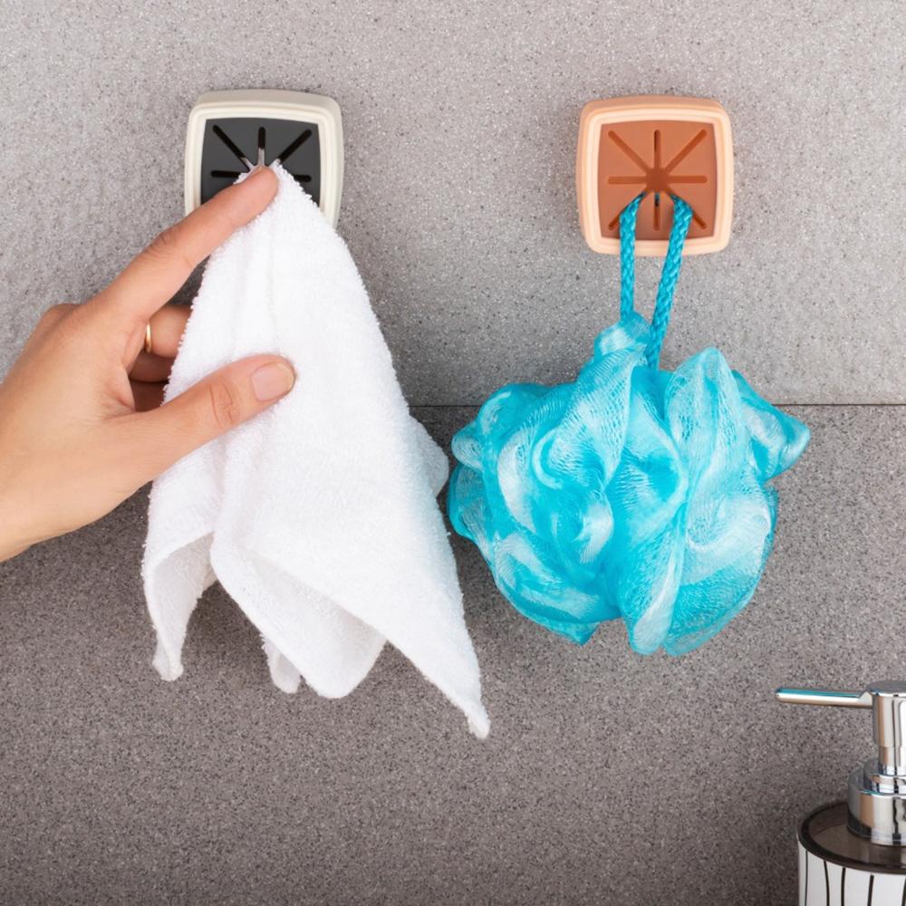 4 Pc Towel Holder Easy Wall Mount for Bathroom & Kitchen Towel Hanging.