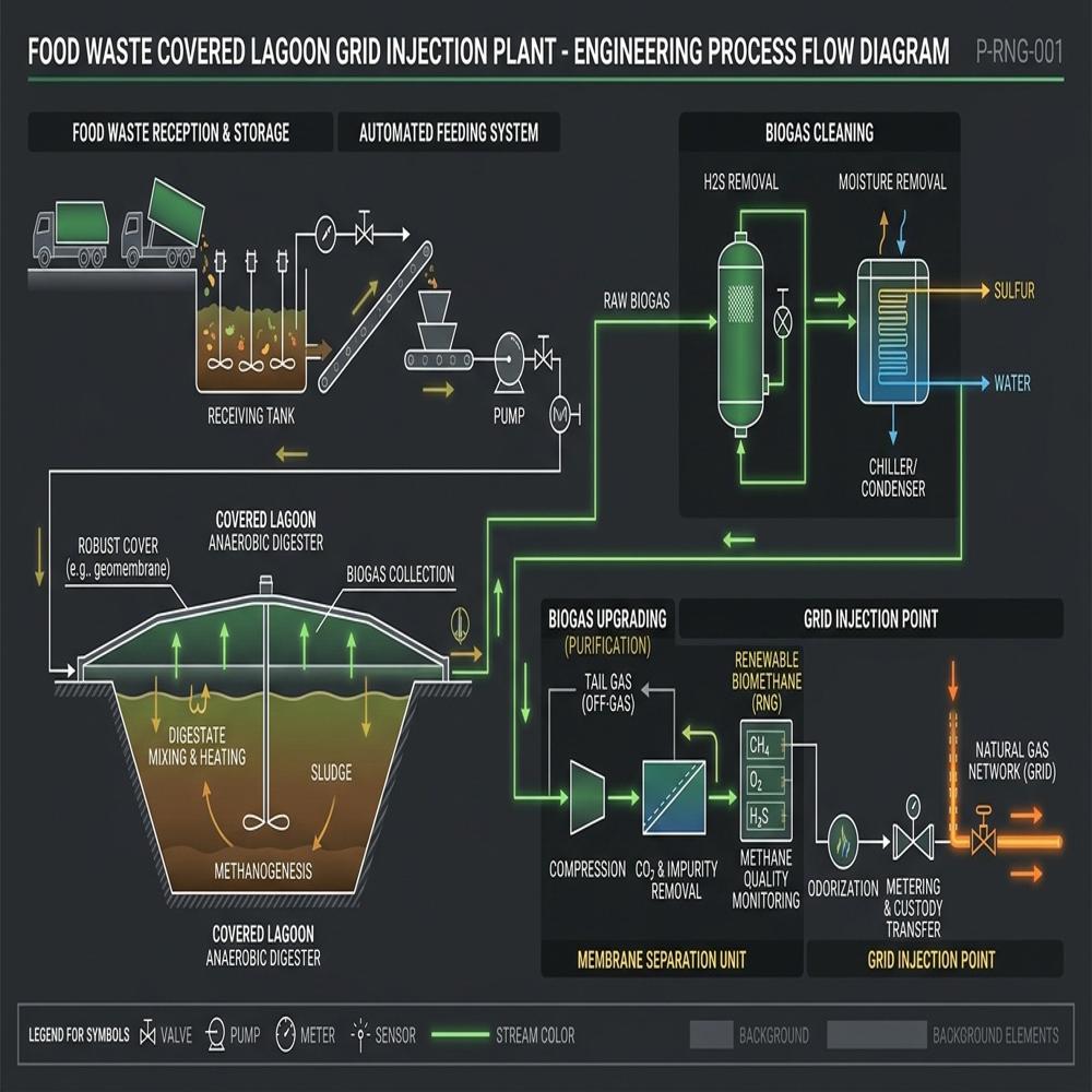 Commercial Vehicular Fuel (CBG) Food Waste Dry Digestion Co-Digestion Anaerobic Digester Plant