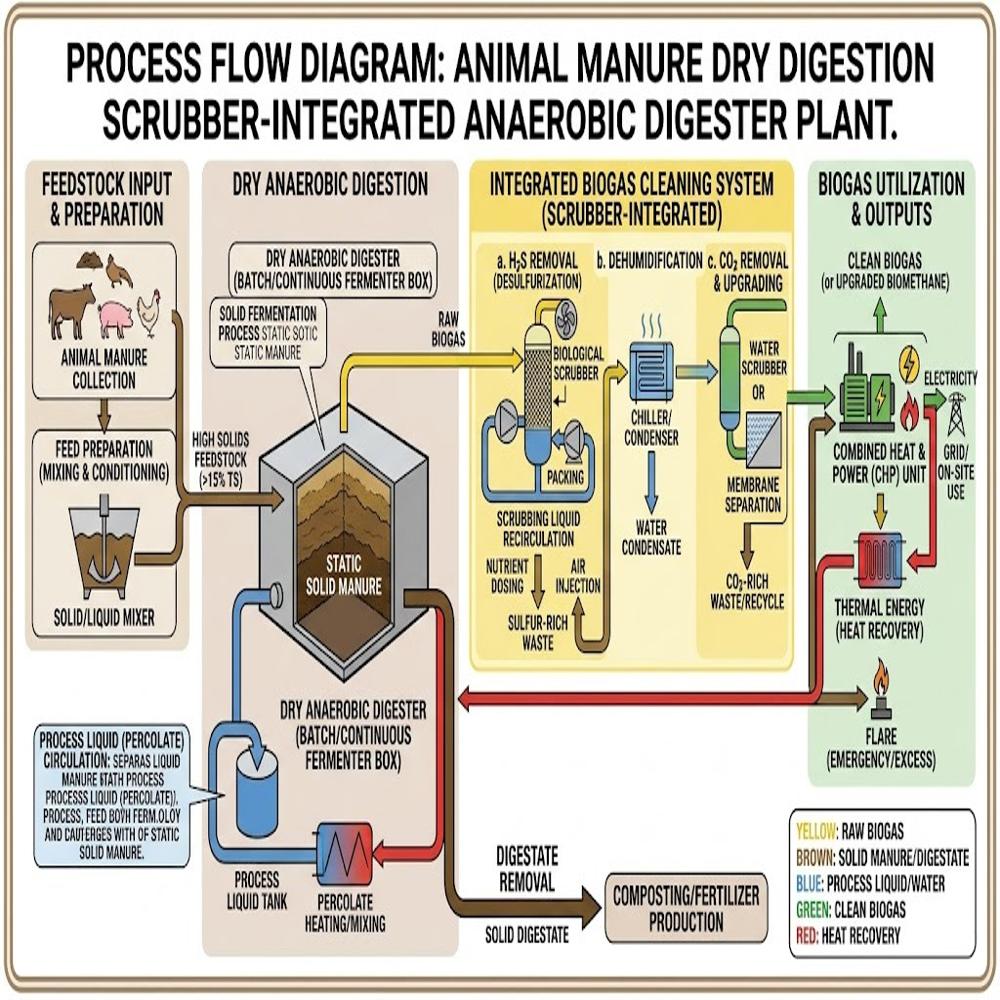 Turnkey Organic Fertilizer Production Sewage Sludge CSTR (Continuous Stirred Tank Reactor) High-Yield Anaerobic Digester Plant