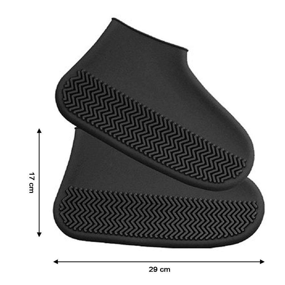 Non-Slip Silicone Rain Anti skid Waterproof Fordable Boot Shoe Cover (Mix Color)