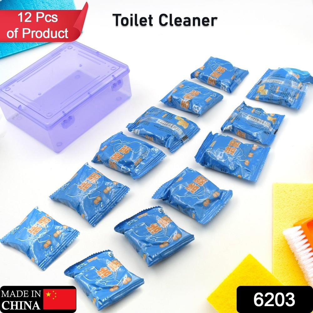Blue Bubble Toilet Cleaning Tablets Powerful Decontamination (12 Pc)