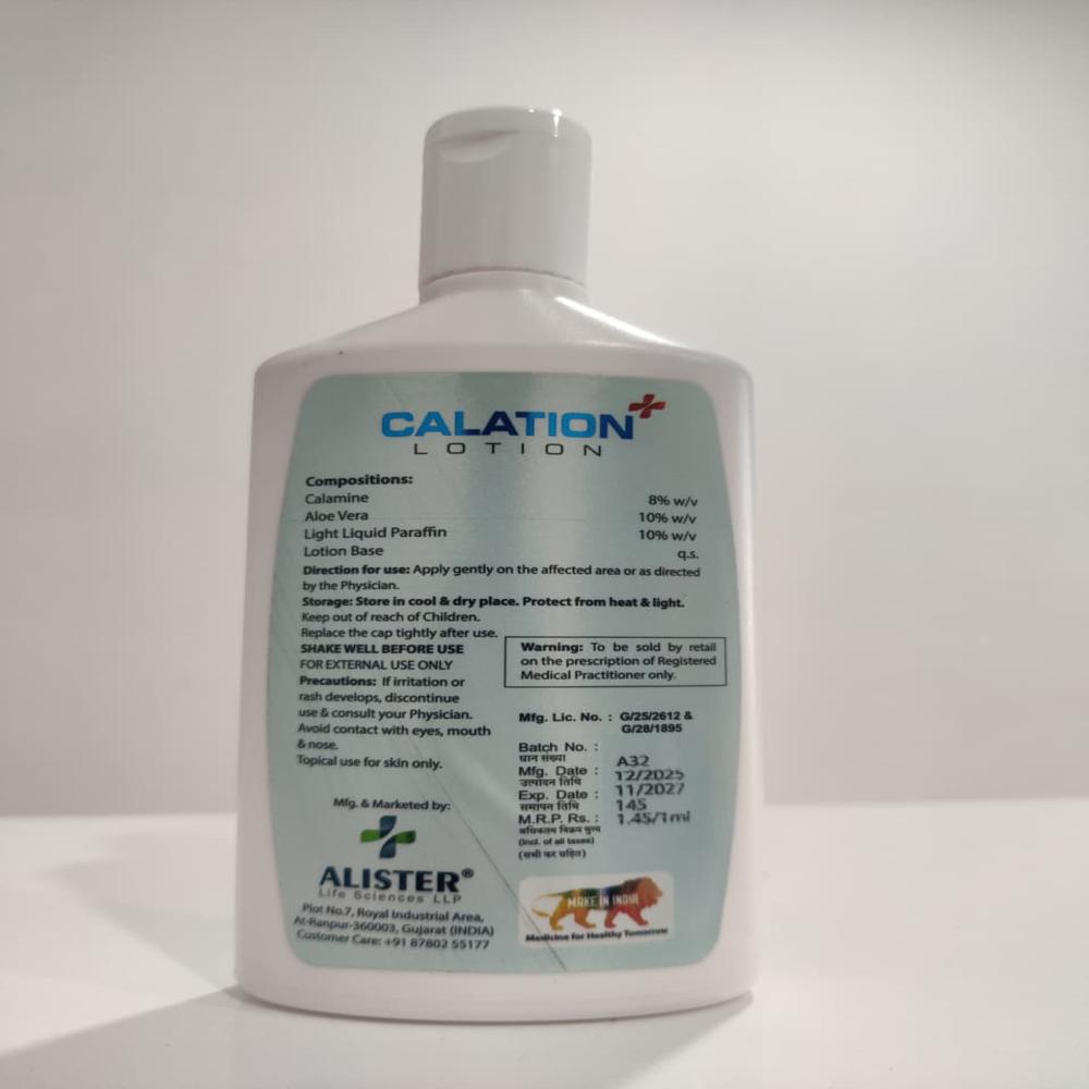 Calamine 8%, Aloe Vera 10% & Light Liquid Parafiin 10%