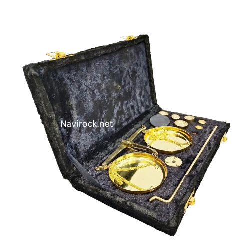 Vintage Old Traditional Goldsmith Weight Antique Brass Weighing Scale