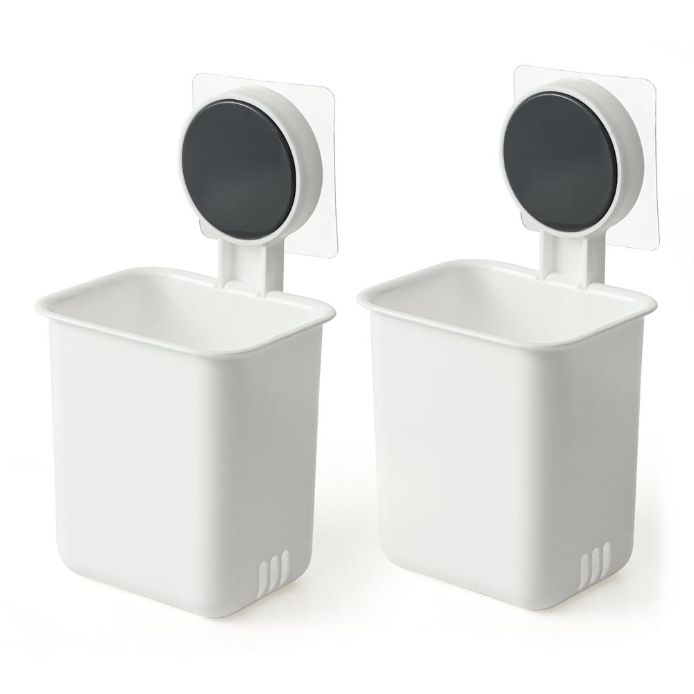 Wall Mounted Bathroom Storage Organizer Cup Set (2 Pc Set)