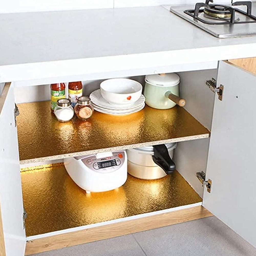 Oil-Proof Aluminum Foil Sticker Waterproof Self-Adhesive Kitchen Wallpaper