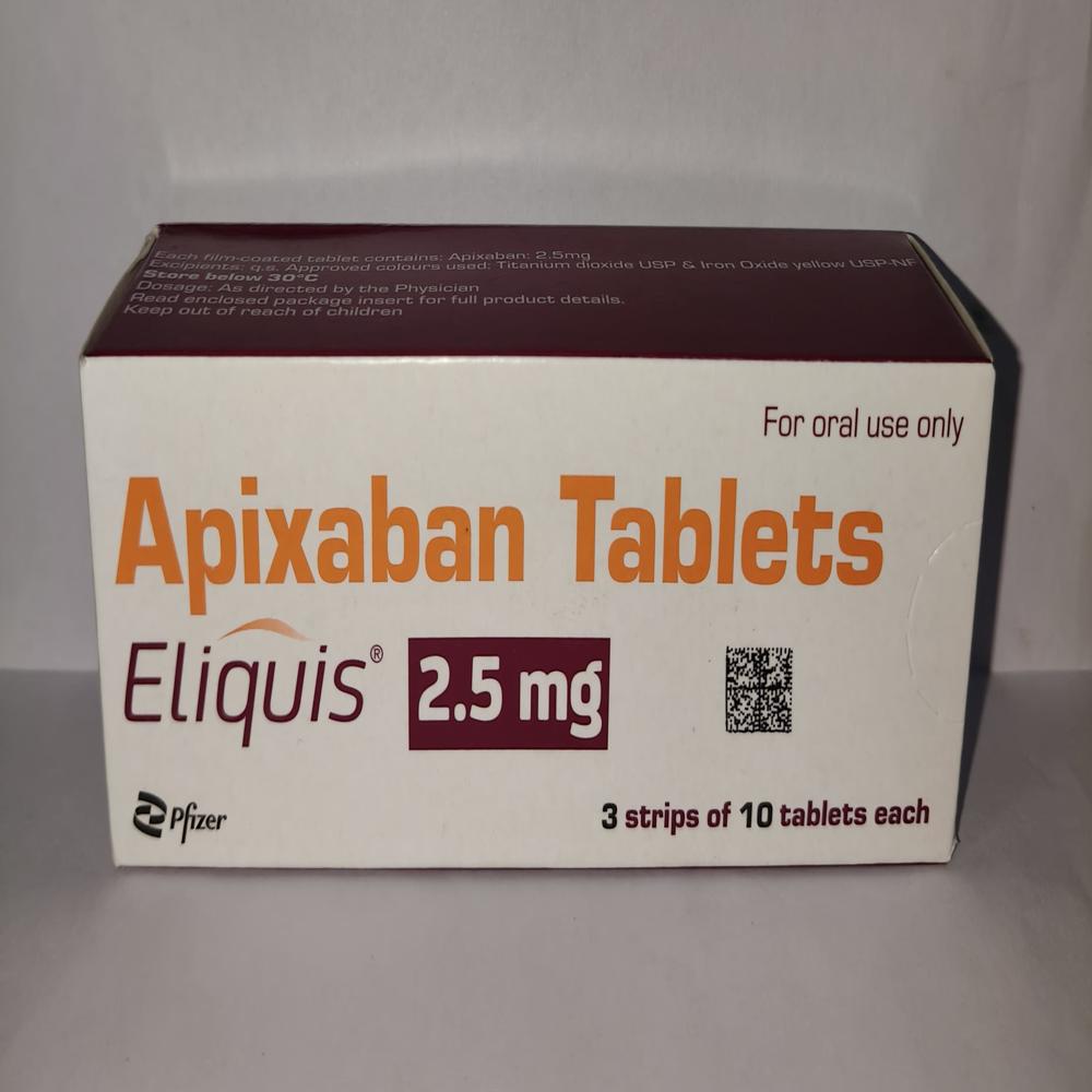 एलिक्विस 2.5mg टैबलेट - सामग्री: एपिक्सैबन