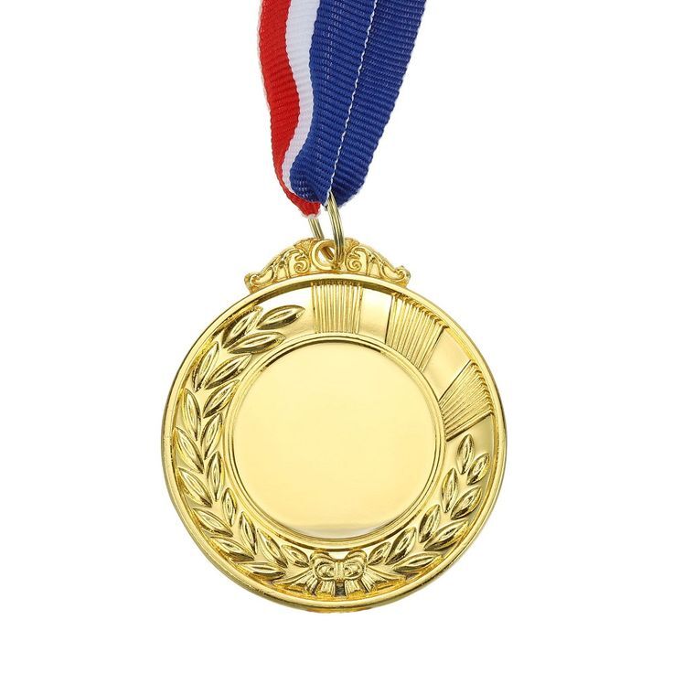 Plastic Medals - Durable Plastic Polymer, 5 Cm Diameter, Gold Color, Glossy Metallic Finish | Lightweight, Customizable, Eco-friendly, Neck Strap