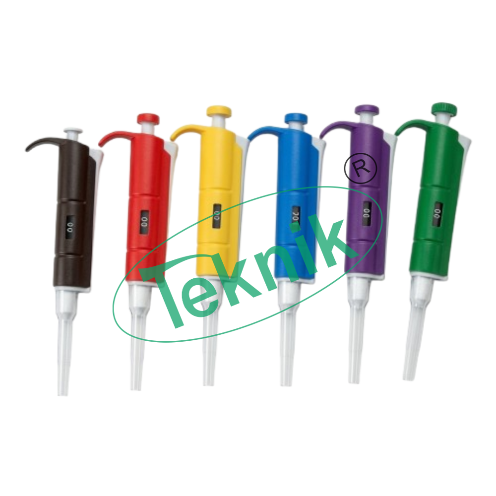Piston Pipeers - Plastic Material Resistant To Common Chemicals, Volume Range: 0-2 Ml, 0-10 Ml, 0-25 Ml, Elastomer Seals For General Lab Use