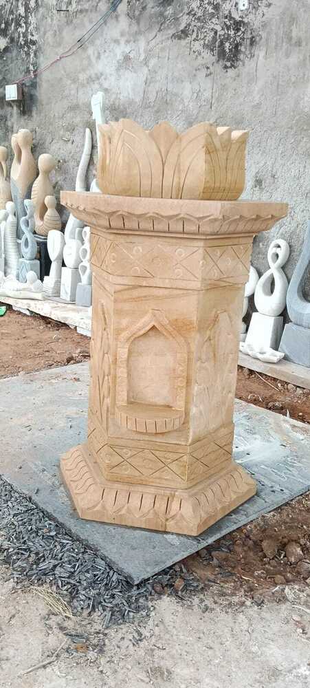 Yellow Stone Tulsi Pot - Dimension (L*w*h): 38*16*16 Inch (In)