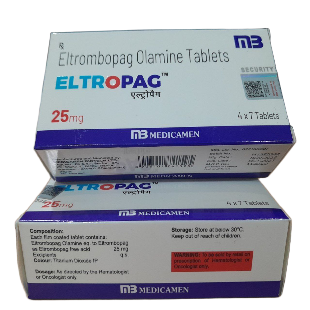 Eltropag 25mg - Eltrombopag Olamine Tablets