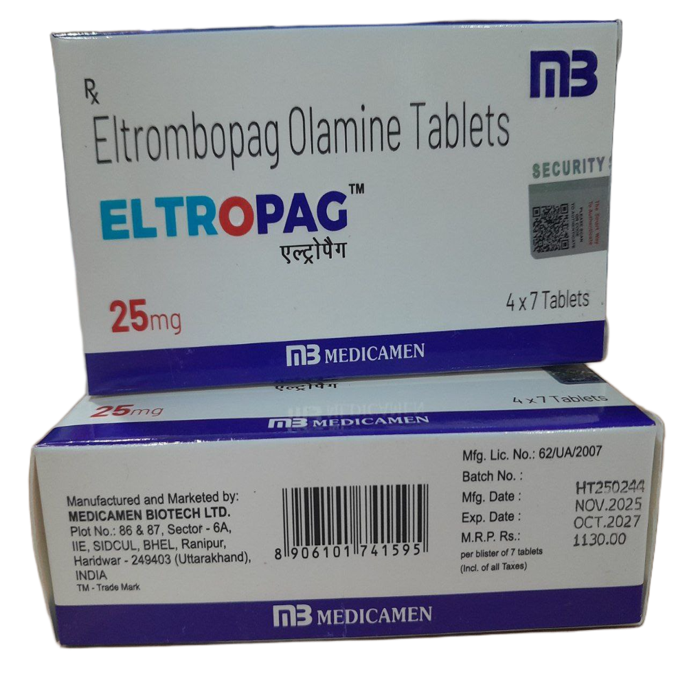 Eltropag 25mg - Eltrombopag Olamine Tablets