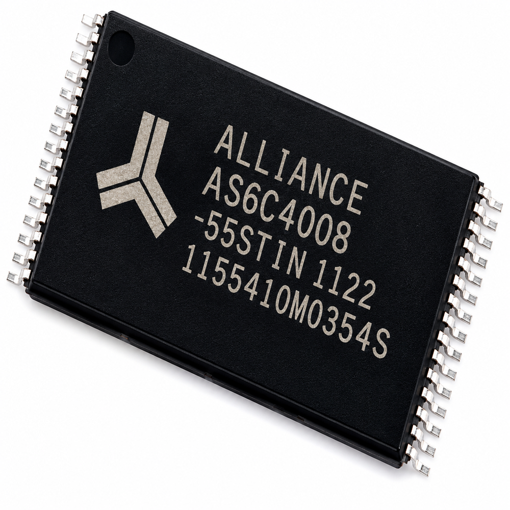 Alliance As6c4008-55stin 4mb Sram Memory Ic 32-pin Tsop-ii Smd - Color: Black