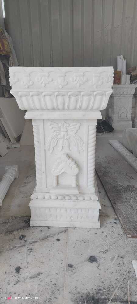 White Marble Tulsi Stand