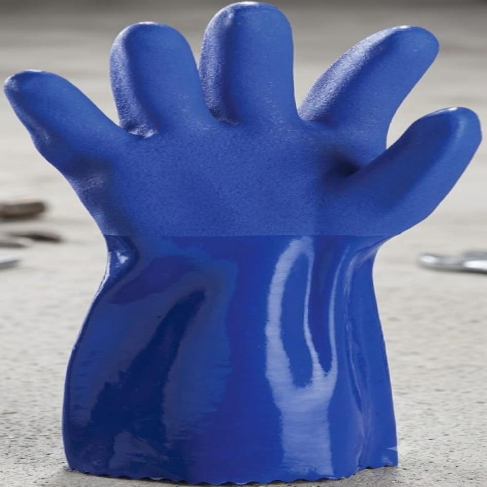 PVC Supported Hand Gloves With Inner Cotton Interlock Lining