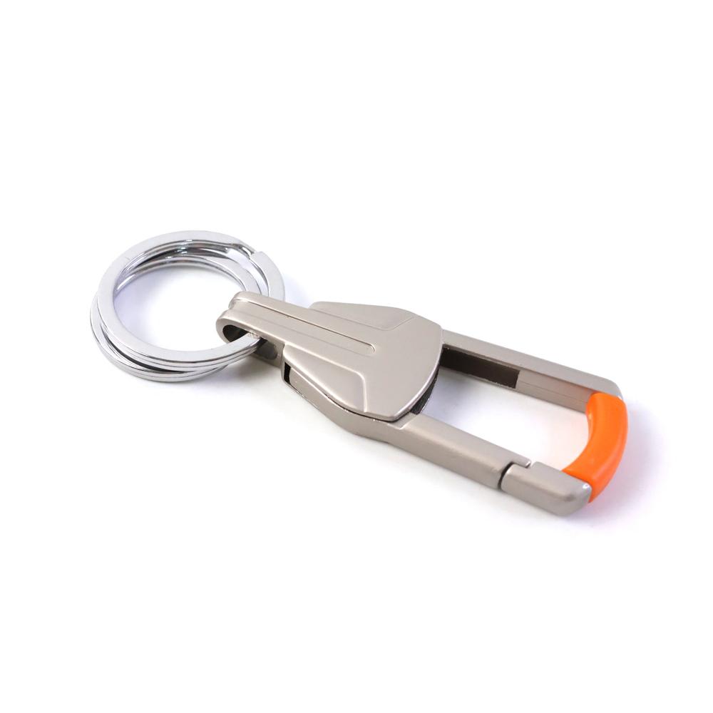 Stylish Metal Key Holder with Dual Ring Design Durable Keychain (1 Pc)