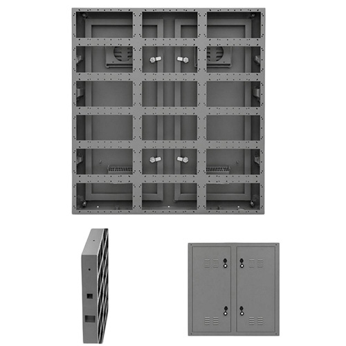 960x960mm MS GI LED Display Cabinet for Advertising LED Screen Slim Series