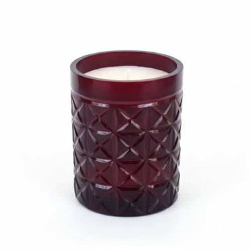 4 Inch Diamond Cylinder Glass Wax Candle