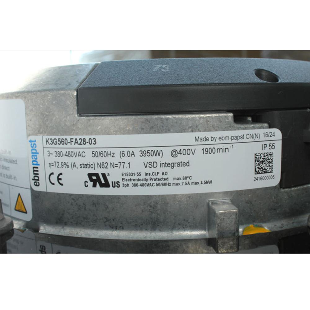 EBMPAPST K3G560-FA28-03 380/480V AC 3950W 6.0 AMP 17251mm Ball Bearing Industrial Centrifugal Fan