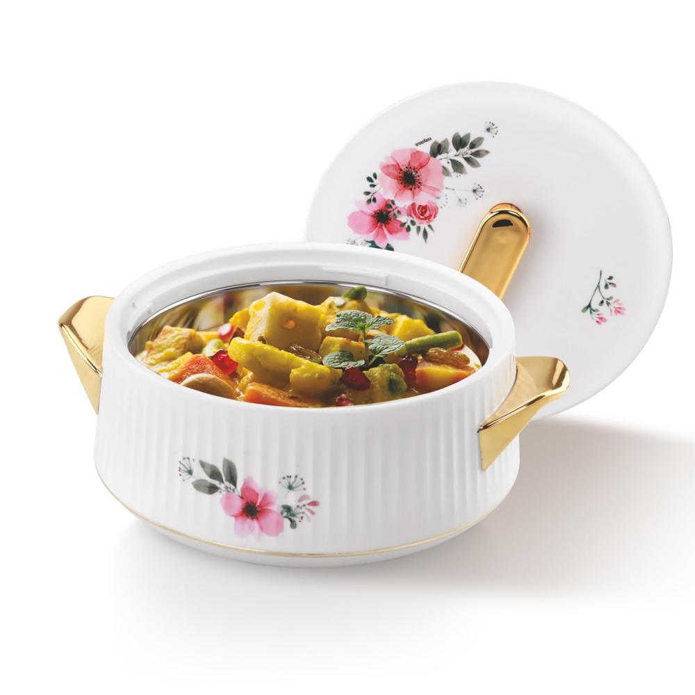 Nayasa Essenza Insulated Inner Stainless Steel Casserole- 2000 Ml | Bpa Free | Food Grade | Easy To Carry | Easy To Store | Hot Pot For Kitchen | Roti Box | Beige - Capacity: 2 Ltr