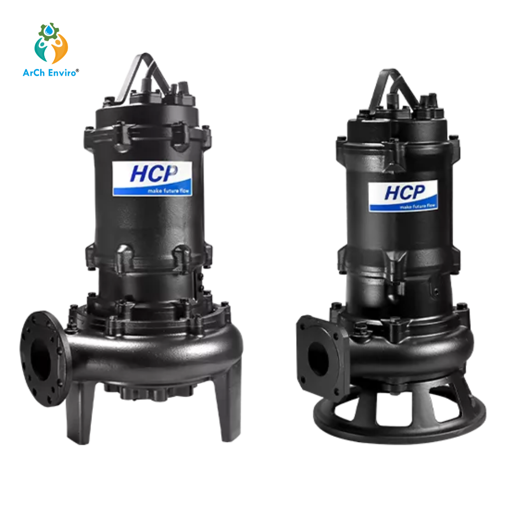 Hcp Afc Series Submersible Cutter Pump For Sewage & Wastewater - Color: Silver/black/blue
