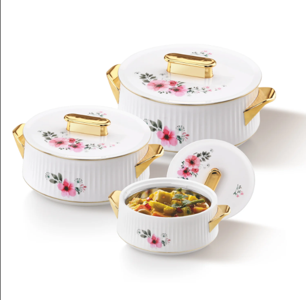 Nayasa Essenza Casserole Casserole Set of 3 Small ( 500ml, 1000ml, 1500ml )