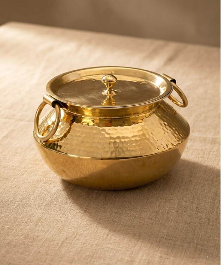 Brass Biryani Handi - Color: Copper Color