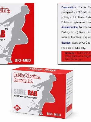 Sure Rab Human Rabies Vaccine I.P. Injection 1Ml - Age Group: 2To 80