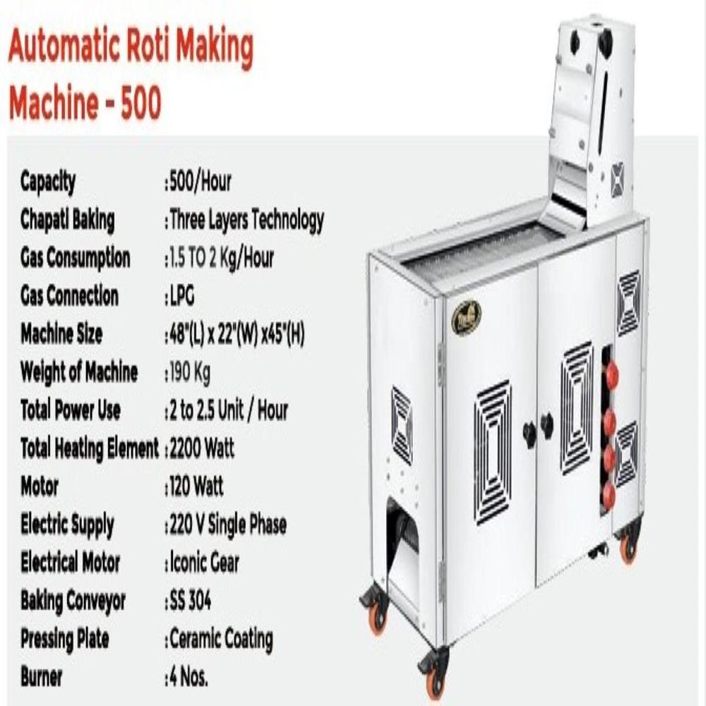 Automatic Roti Making Machine - 500