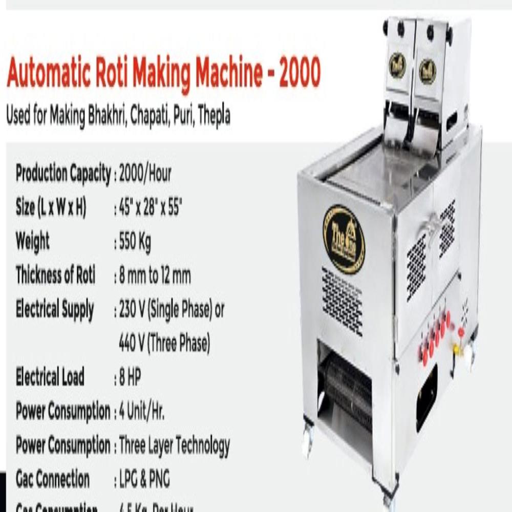 Automatic Roti Making Machine - 2000
