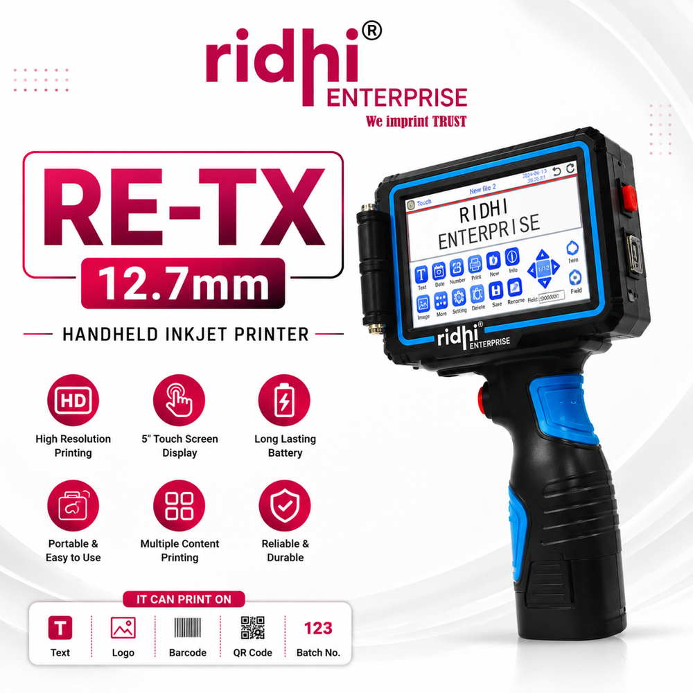 Ridhi Inkjet Automatic Batch Coding Machine - Color: Black